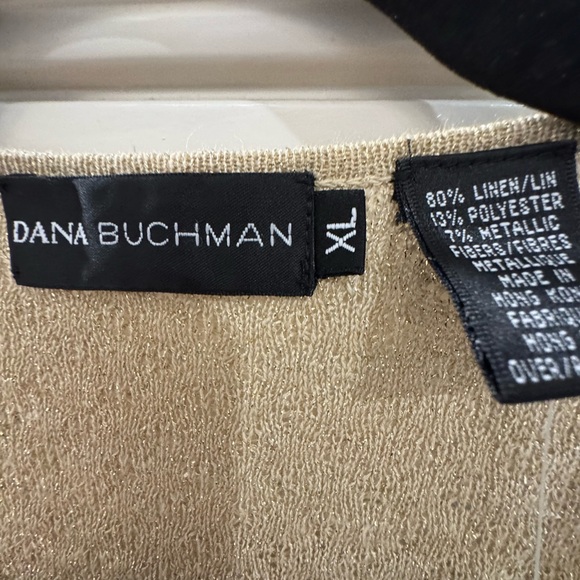 Dana Buchman Gold Ruffle Cardigan - Picture 3 of 4